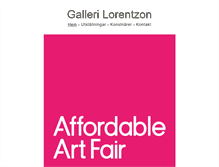 Tablet Screenshot of gallerilorentzon.com